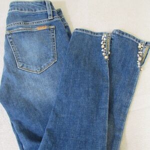 Joe’s Jeans Medium Wash Split‎ Beaded Ankle jeans